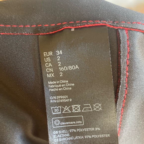 H&M Red Faux Suede Biker Jacket - Size US 2 - Picture 4 of 8